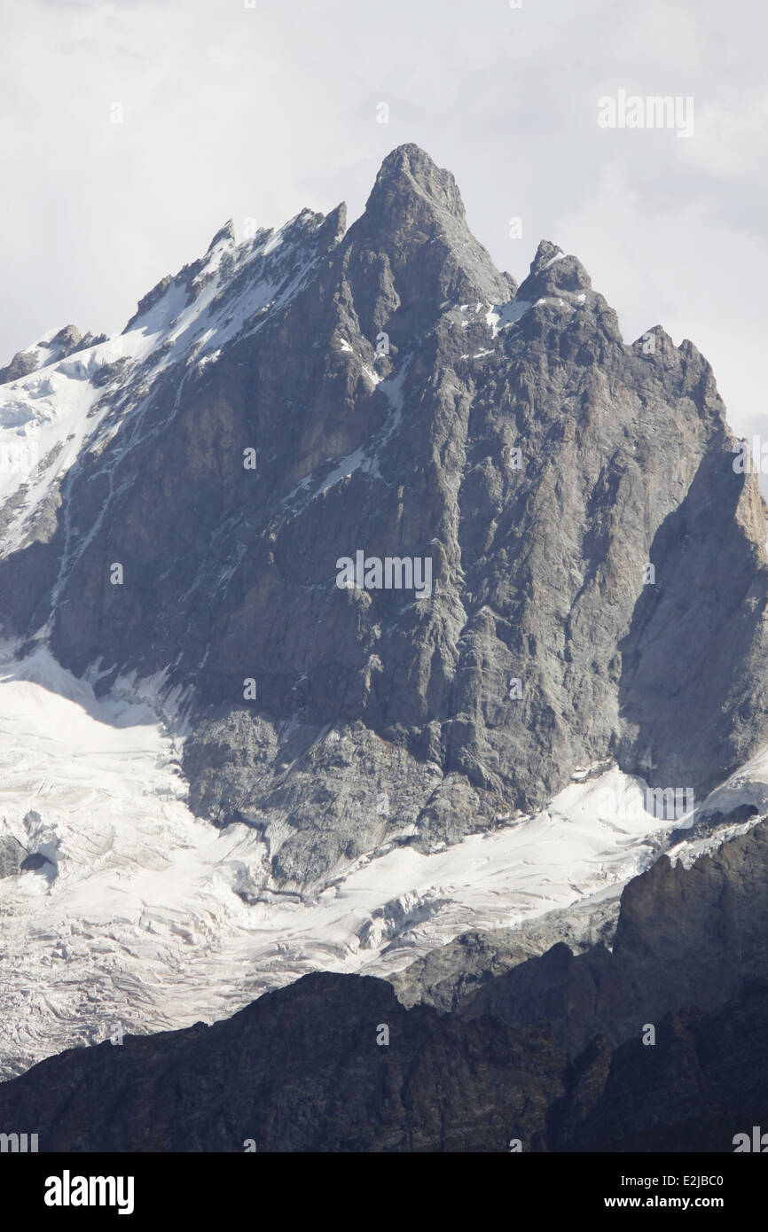 Gletscher im Nationalpark Ecrins, Isere, Rhone Alpes, Frankreich. Stockfoto