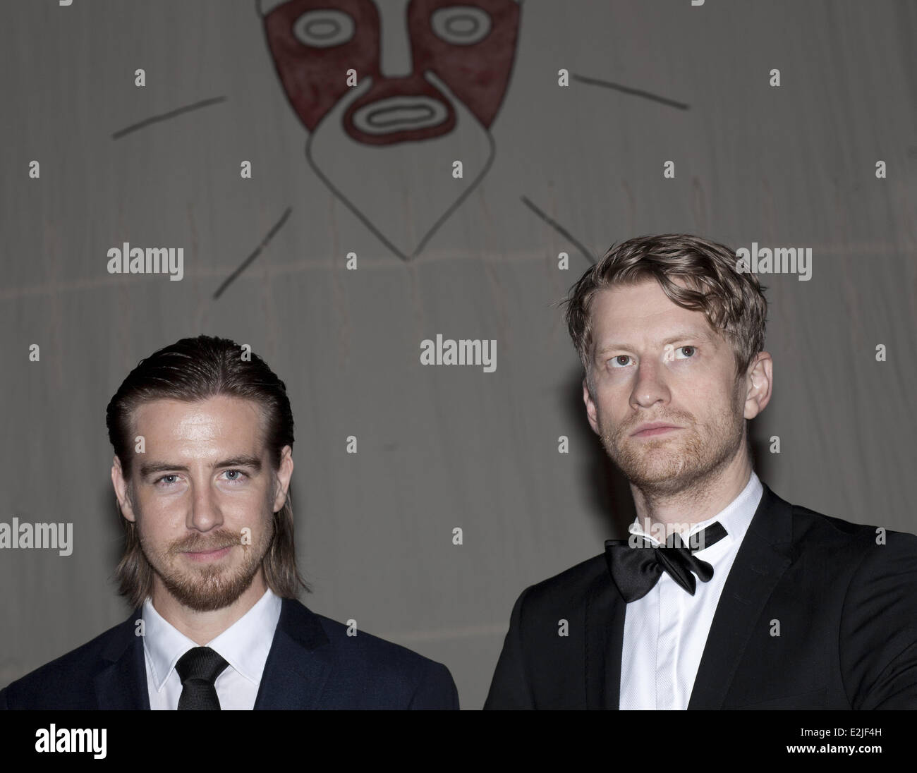PAL Sverre Hagen und Odd-Magnus Williamson bei der Premiere von "Kon-Tiki" im Kino International Filmtheater.  Wo: Berlin, Deutschland bei: 6. März 2013 Stockfoto