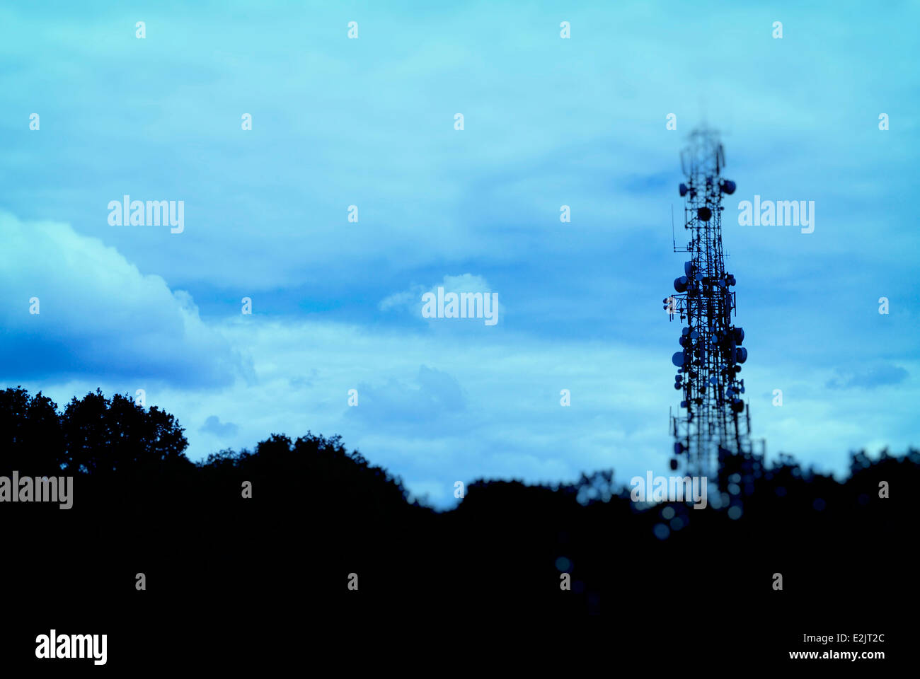 Mobile / Handy Radio Telefon Mast, Laindon, Essex, Basildon. Stockfoto