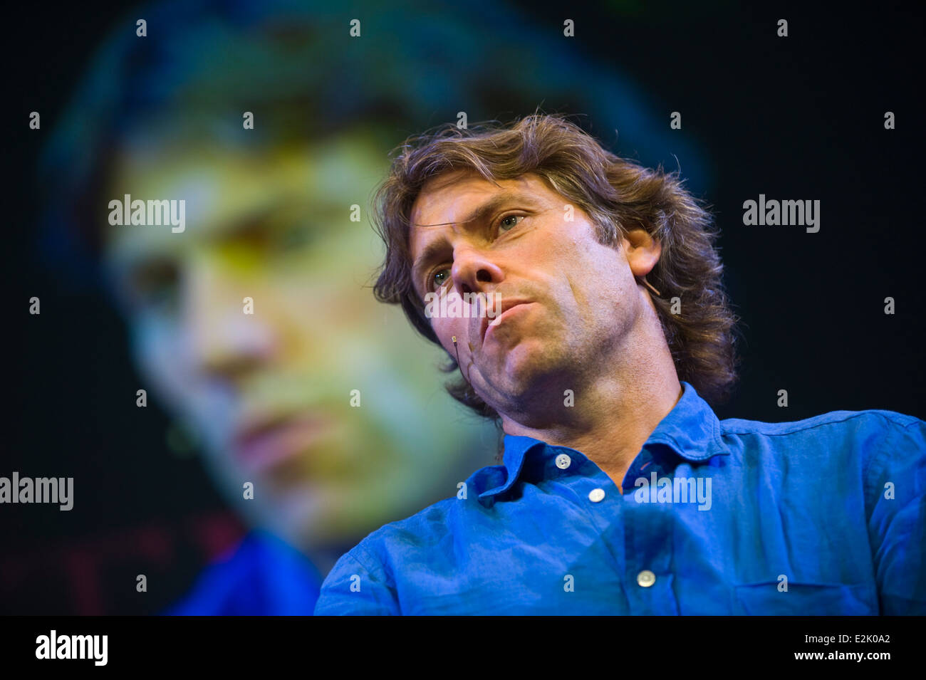Komiker John Bishop spricht über sein Leben auf der Bühne bei Hay Festival 2014 © Jeff Morgan Stockfoto