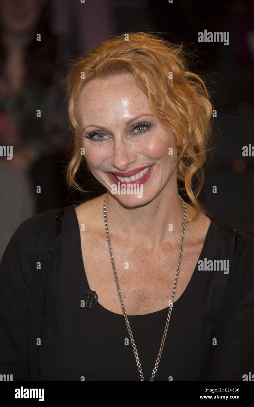 Andrea Sawatzki auf ARD ZDF Talkshow Markus Lanz.  Wo: Hamburg, Deutschland bei: 30. April 2013 Stockfoto