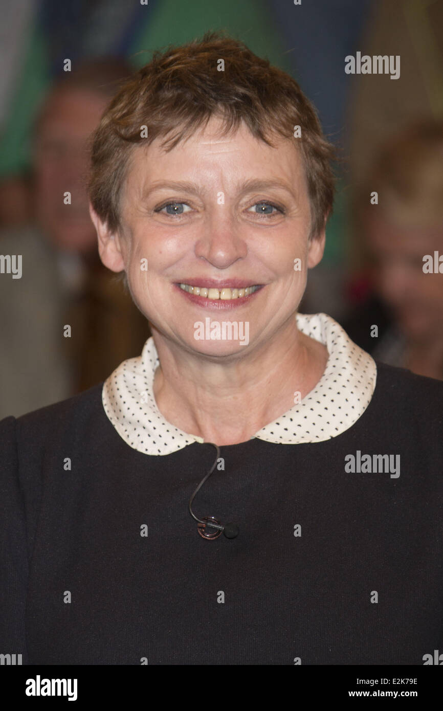 Katharina Thalbach auf ARD ZDF Talkshow Markus Lanz.  Wo: Hamburg, Deutschland bei: 7. Mai 2013 Stockfoto