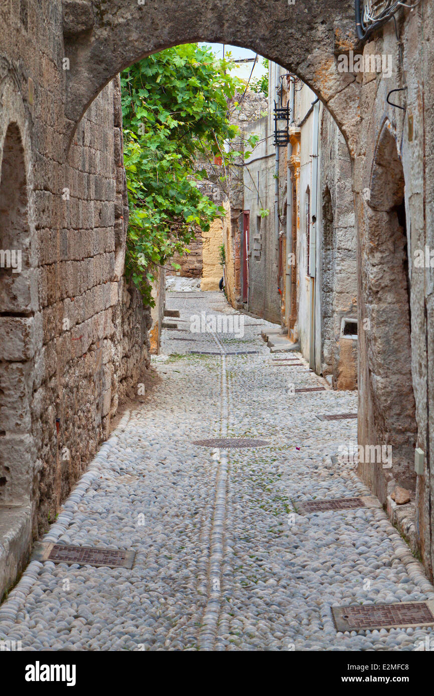 Mittelalterlichen Stadt von Rhodos in Griechenland Stockfoto