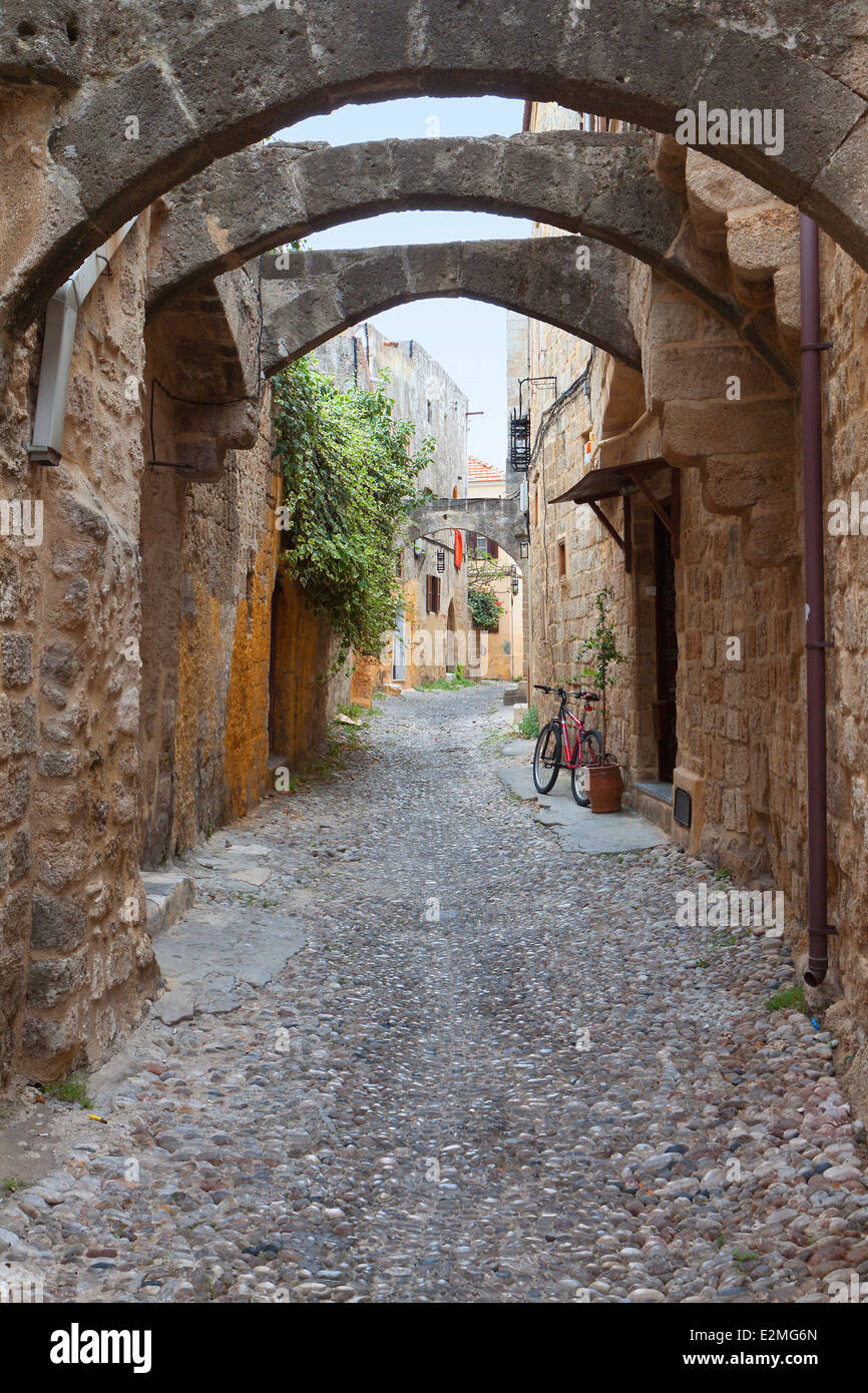 Mittelalterlichen Stadt von Rhodos in Griechenland Stockfoto