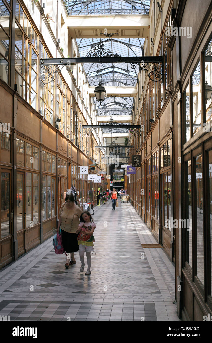 Passage du Grand Cerf, Paris. Stockfoto