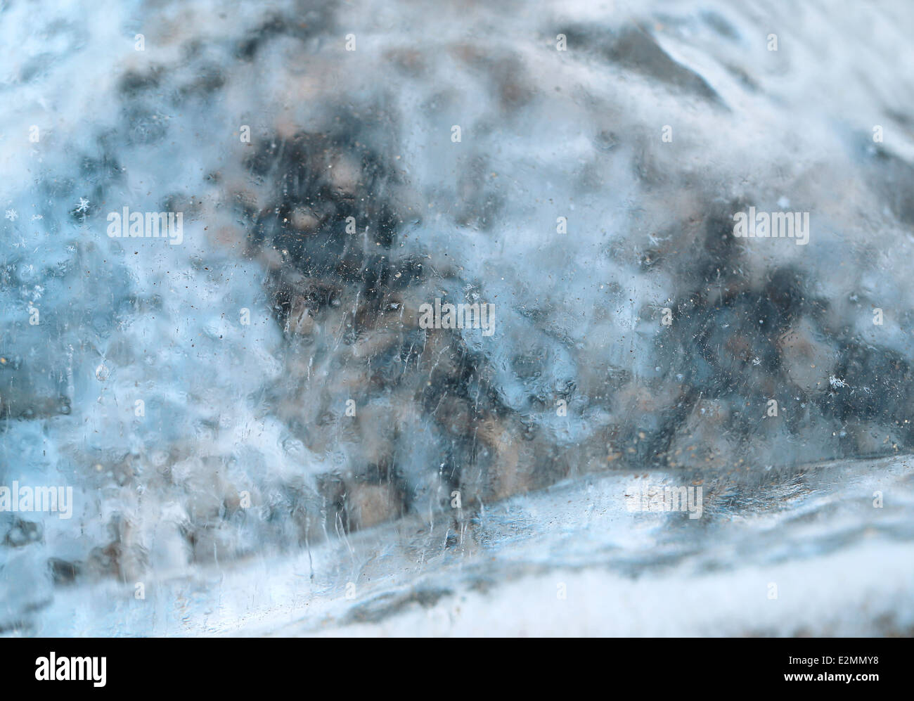 Transparente großen Makro Textur des Eises Stockfoto