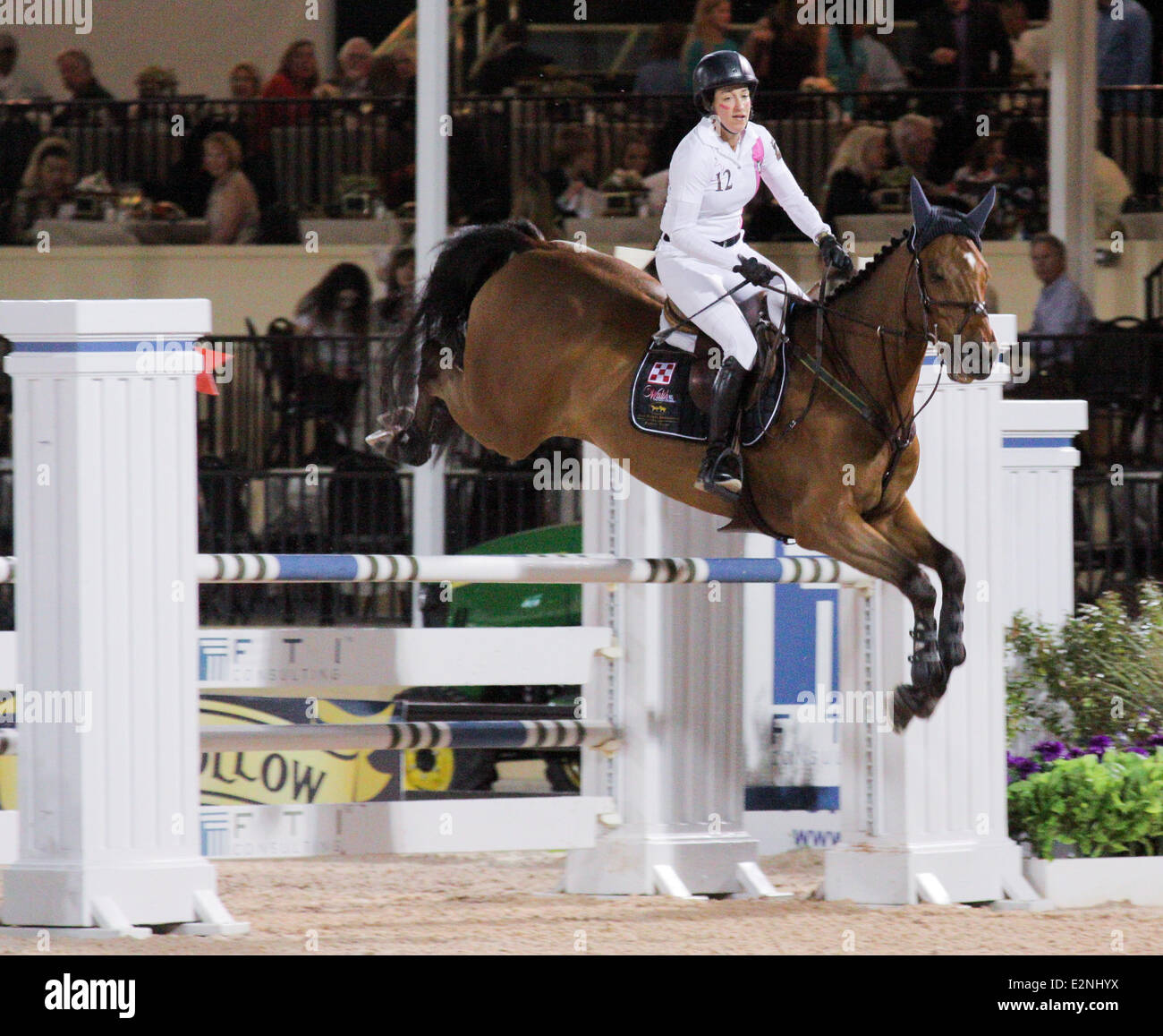 Nespresso-5. jährlichen Battle of The Sexes während der 2013 FTI Consulting Winter Equestrian Festival in Palm Beach International Equestrian Center mit: Laura Kraut wo: Wellingtion, Florida, Vereinigte Staaten wann: 12. Januar 2013 Stockfoto