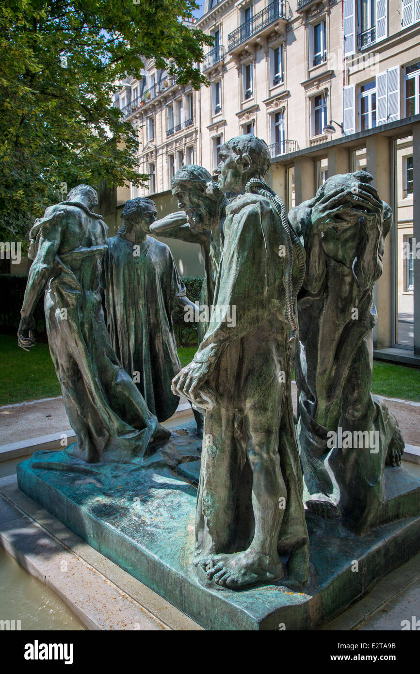 Bronzekopie von Les Bourgeois de Calais die Bürger von Calais