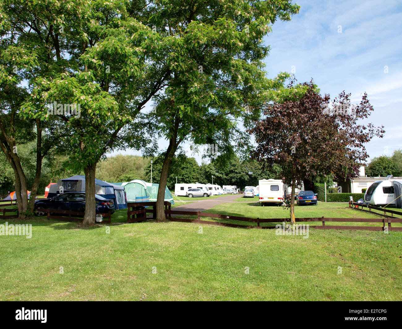 Camping und Caravaning Club Website, Oxford, UK Stockfoto