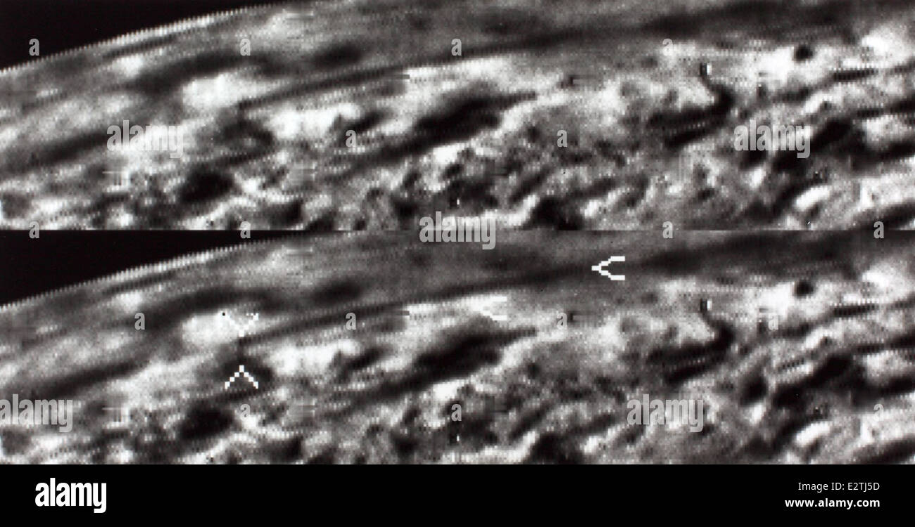 Voyager 2 ist ein Raumschiff, das 1977 von der NASA gestartet wurde, um die äußeren Planeten und den interstellaren Raum zu erkunden. Es ist Teil des Voyager-Programms und liefert wichtige Daten über Jupiter, Saturn, Uranus und Neptun. Ab sofort sendet sie Informationen zurück zur Erde. Stockfoto