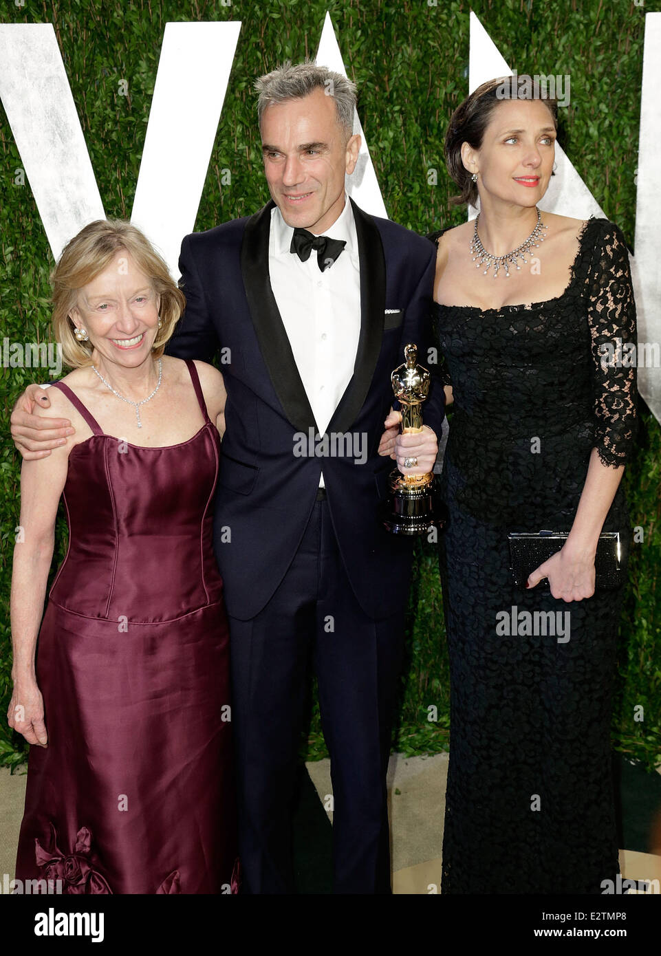 2013 Vanity Fair Oscar Party bei Sonnenuntergang Turm - Ankünfte mit: Doris Kearns Goodwin, Schauspieler Daniel Day-Lewis, Rebecca Miller wo: Los Angeles, California, Vereinigte Staaten von Amerika bei: 25. Februar 2013 Stockfoto