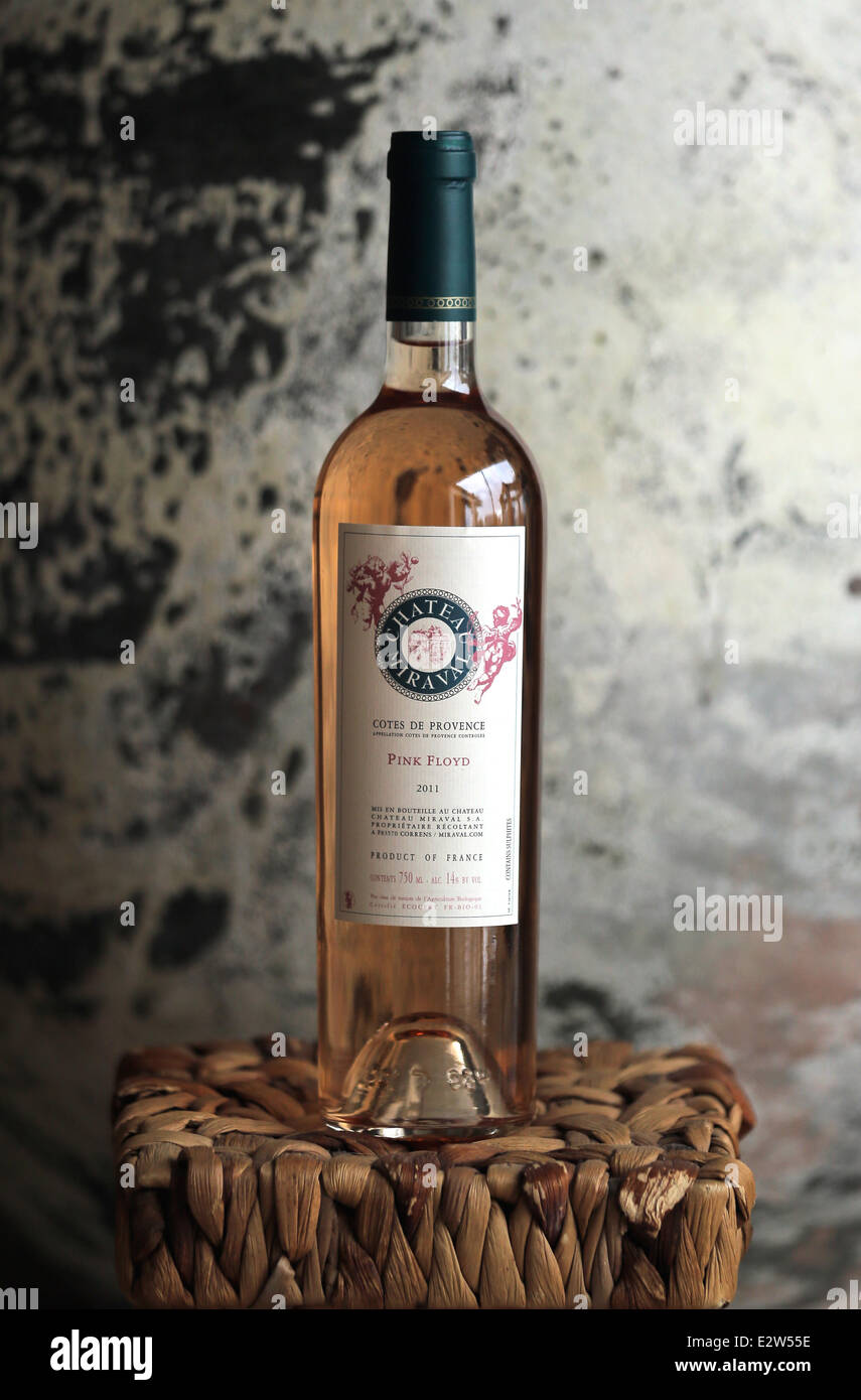 2011 Chateau Miraval Cotes De Provence Pink Floyd Rose Featuring: Pink Floyd, wo Wein: Frankreich bei: 5. März 2013 Stockfoto