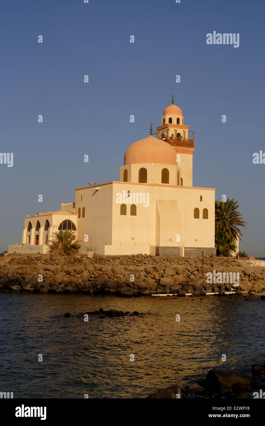 Moschee auf der Corniche, Jeddah, Saudi Arabien Stockfoto