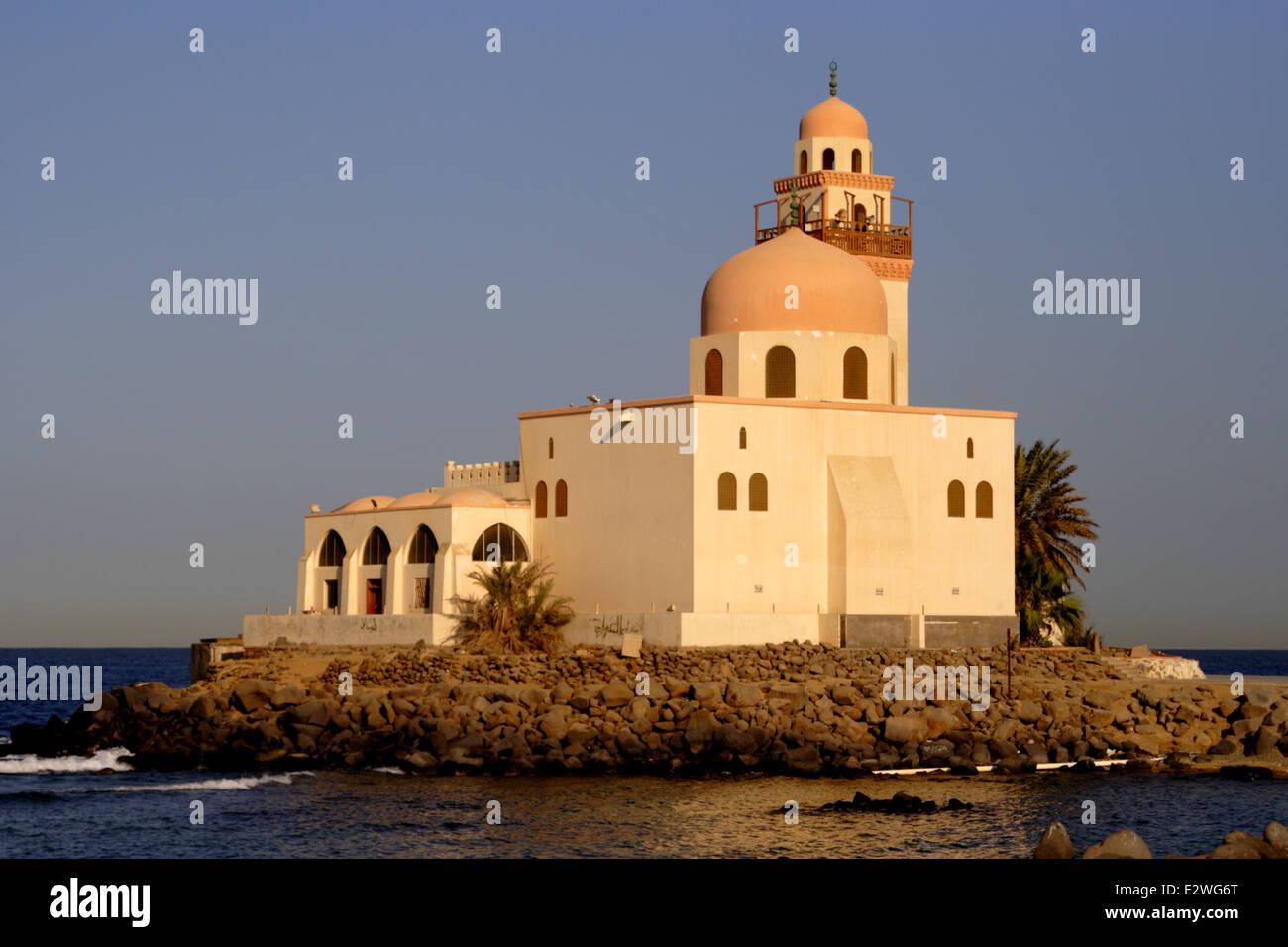Moschee auf der Corniche, Jeddah, Saudi Arabien Stockfoto