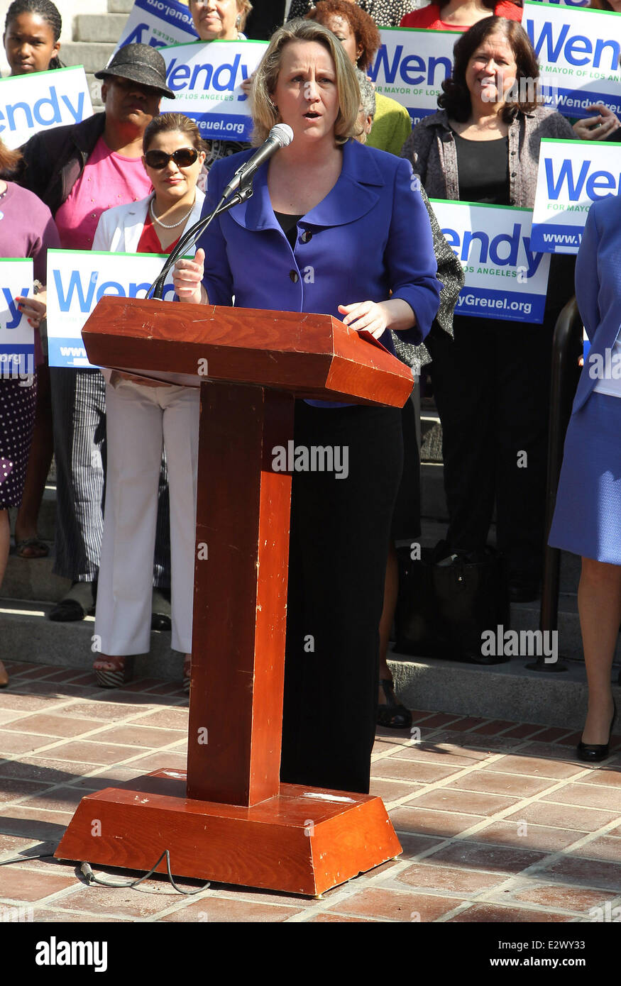 Emilys Liste Rücken Wendy Greuel für Bürgermeister von Los Angeles mit: Stephanie Schriock Where: Los Angeles, California, Vereinigte Staaten von Amerika bei: 16. März 2013 Stockfoto