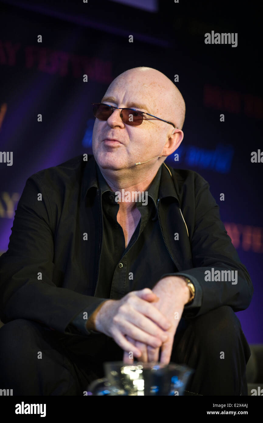 Alan McGee ehemaligen Plattenfirma Besitzer Musiker & Manager sprechen über das Leben in der Musikbranche, Hay Festival 2014 © Jeff Morgan Stockfoto