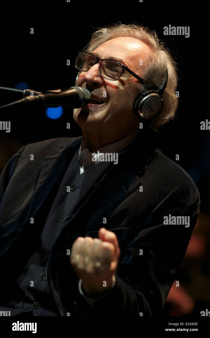 Italienischer Komponist und Franco Battiato führt auf Circo Preis am 21. März 2013 Madrid mit: Franco Battiato wo: Madrid, Spanien: 21. März 2013 Stockfoto