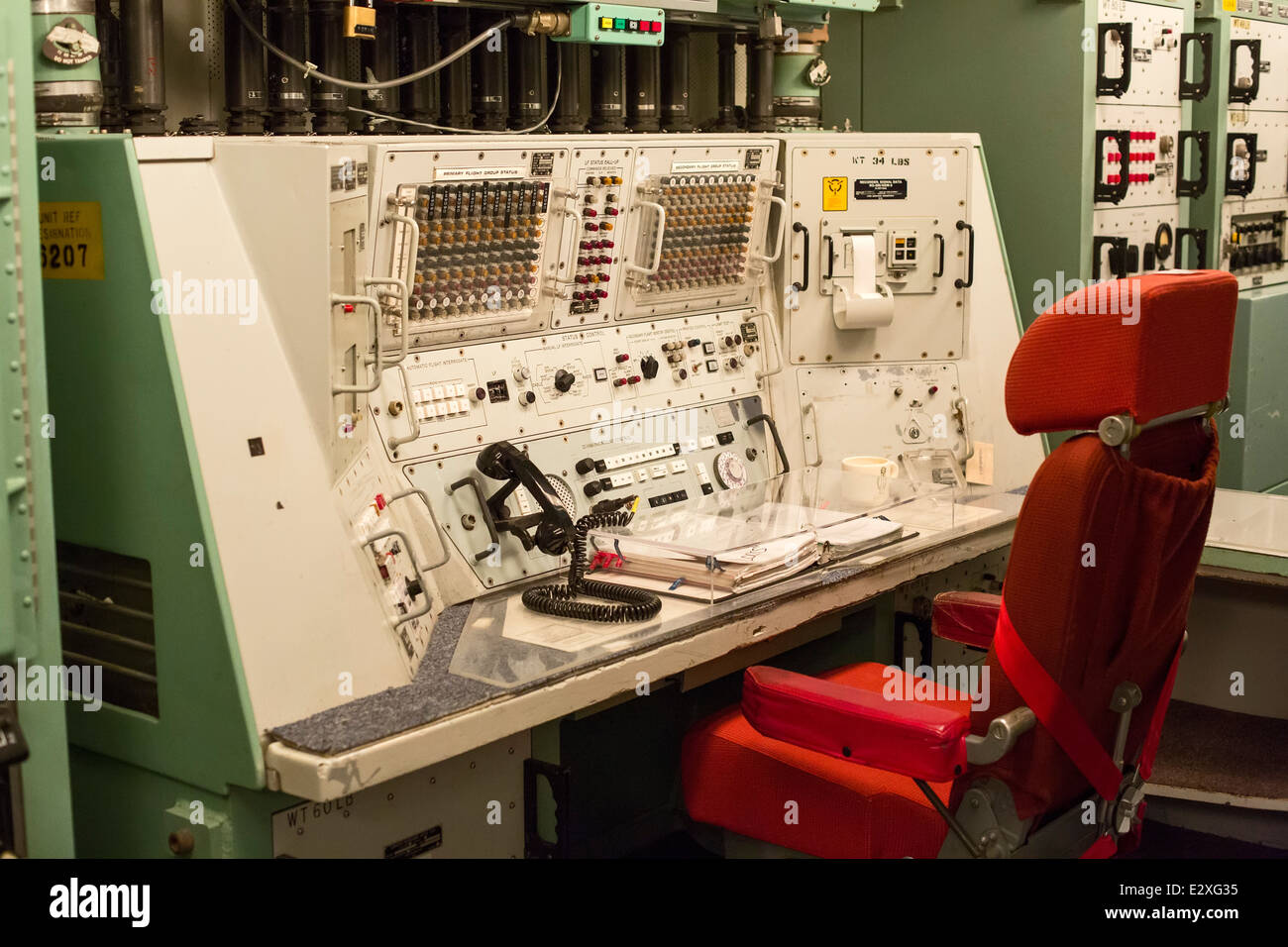Der Ronald Reagan Minuteman Rakete State Historic Site, ein Start-Control-Anlage, die 10 Atomraketen gesteuert. Stockfoto