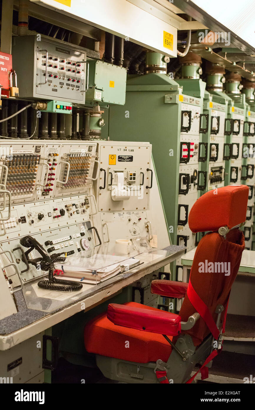 Der Ronald Reagan Minuteman Rakete State Historic Site, ein Start-Control-Anlage, die 10 Atomraketen gesteuert. Stockfoto