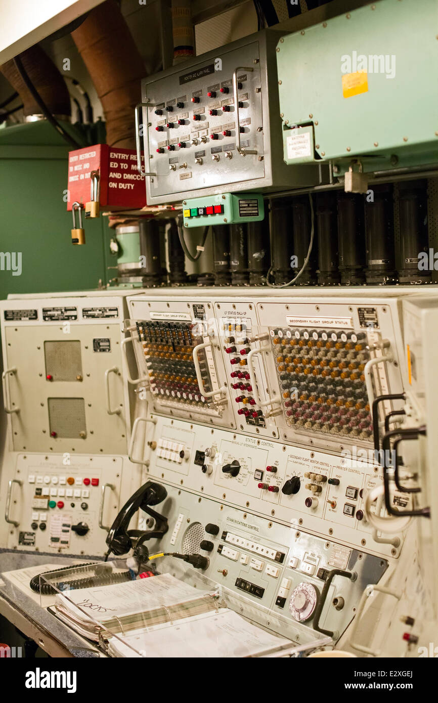 Der Ronald Reagan Minuteman Rakete State Historic Site, ein Start-Control-Anlage, die 10 Atomraketen gesteuert. Stockfoto