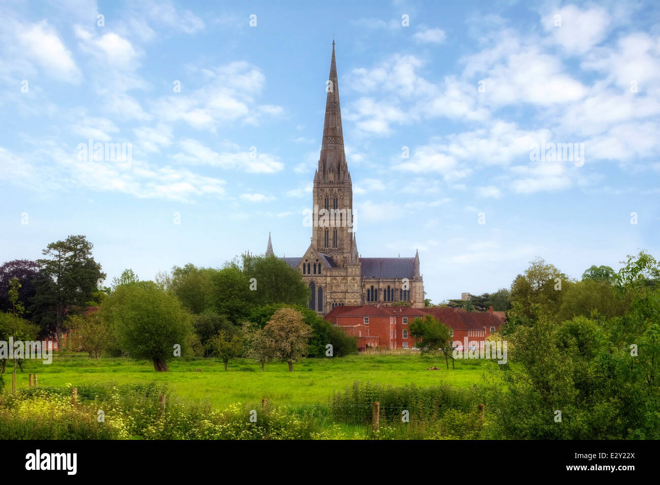 Kathedrale von Salisbury, Salisbury, Wiltshire, England, Vereinigtes Königreich Stockfoto