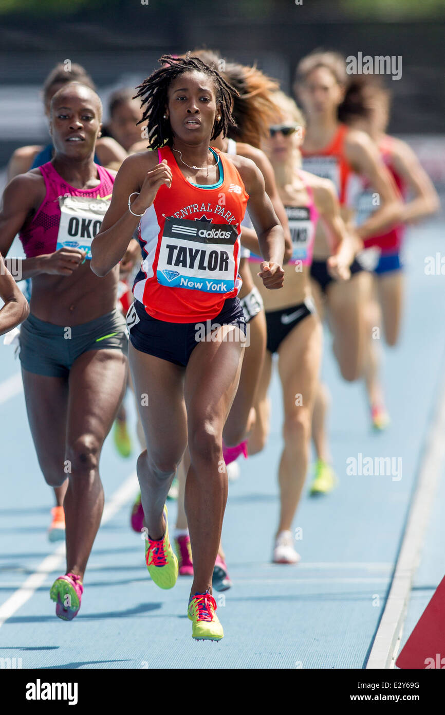 Benita Taylor (USA) im Wettbewerb in der 800m auf der 2014 Adidas Track &amp; Field-Grand-Prix. Stockfoto