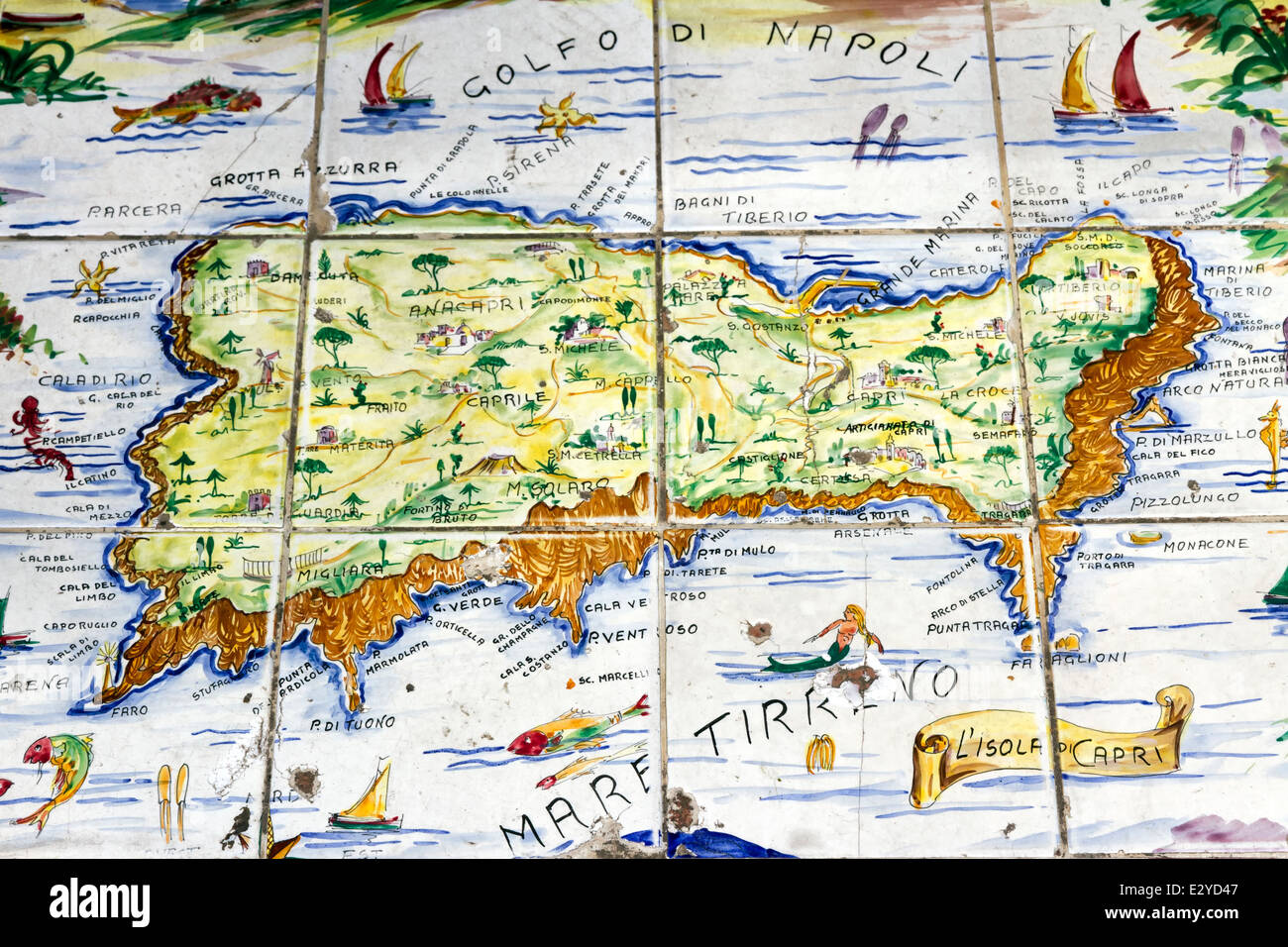 Capri map -Fotos und -Bildmaterial in hoher Auflösung – Alamy