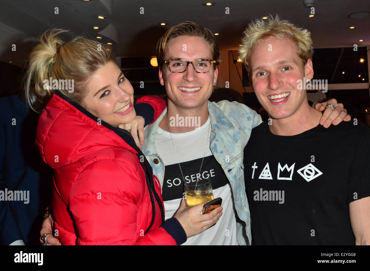 Made In Chelsea Sterne besucht Serge De Nîmes und Oliver Proudlock party mit: Ollie Proucdlock, Jamie Lang wo: London, U Stockfoto