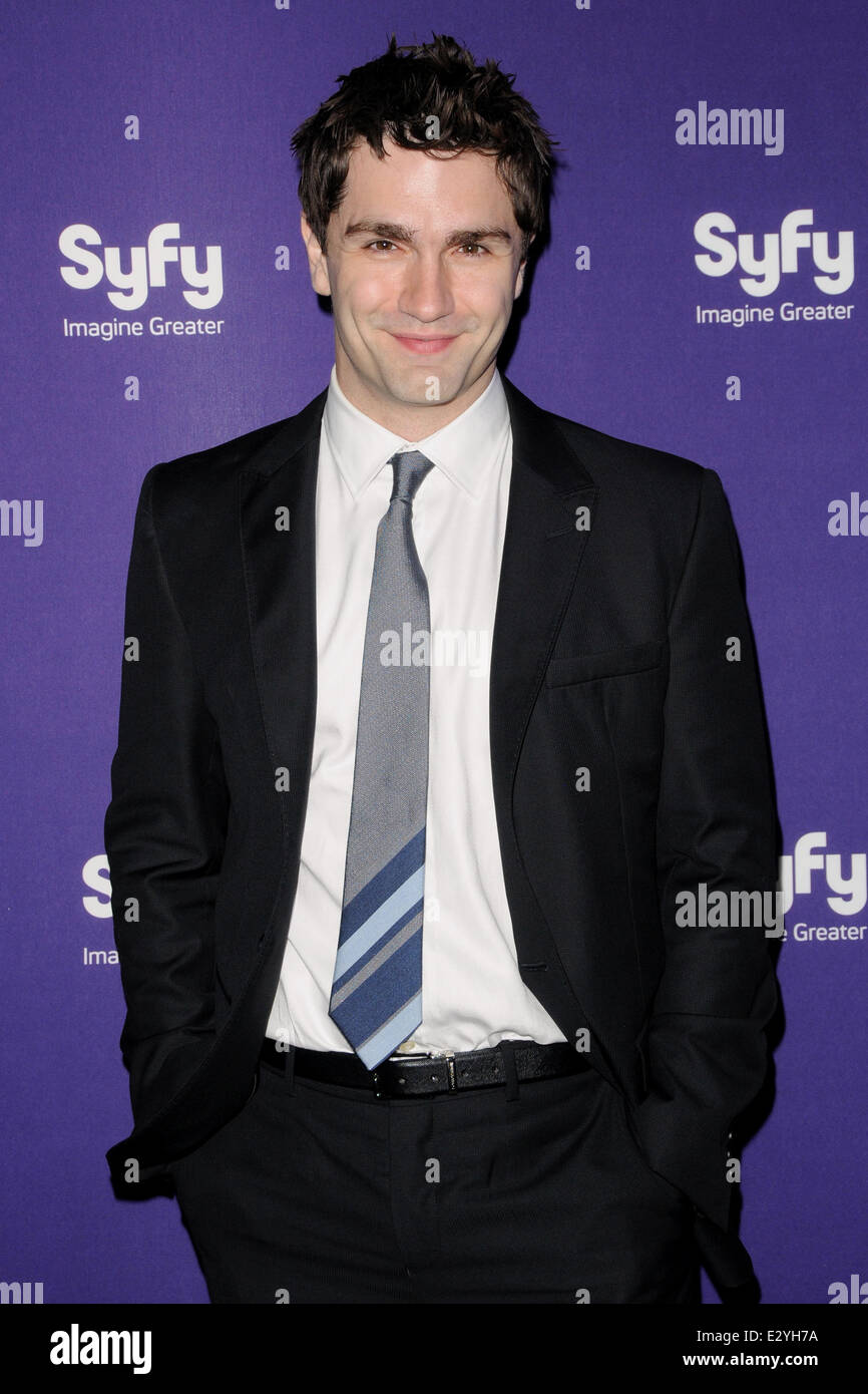 2013 SYFY Upfront Presentation - Ankünfte Featuring: Sam Witwer, 2013 SYFY Upfront Presentation - Ankünfte, New York City, USA, 10. April 2013 wo: New York City, USA: 10 Apr 2013ENN.com Stockfoto