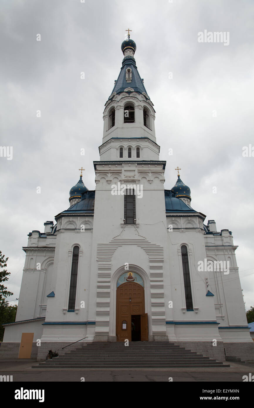 Kathedrale von der Fürsprache der Heiligen Jungfrau. Gattschina, Leningrad Oblast, Russland. Stockfoto
