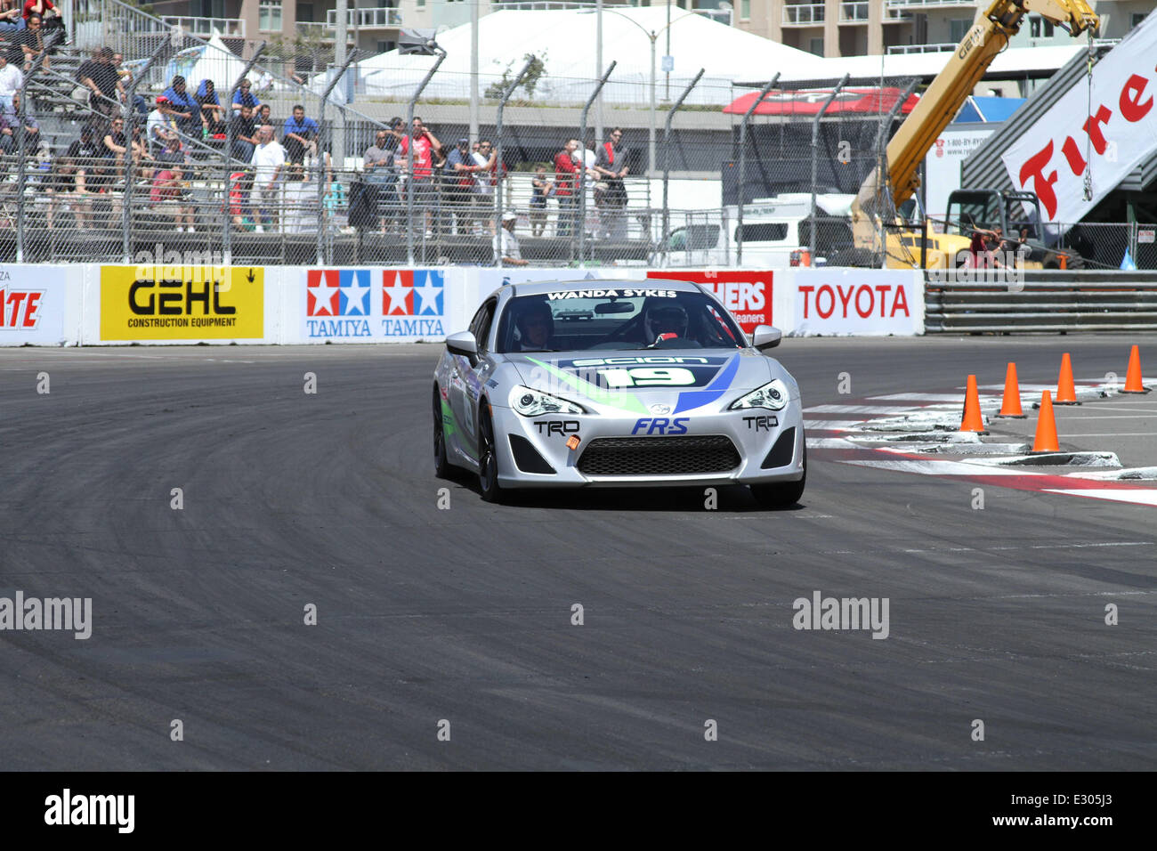 Prominente teilnehmen am Celeb/Pro Rennen auf der Grand Prix von Long Beach Featuring: Wanda Sykes Where: Long Beach, Kalifornien, USA bei: 19. April 2013 Stockfoto