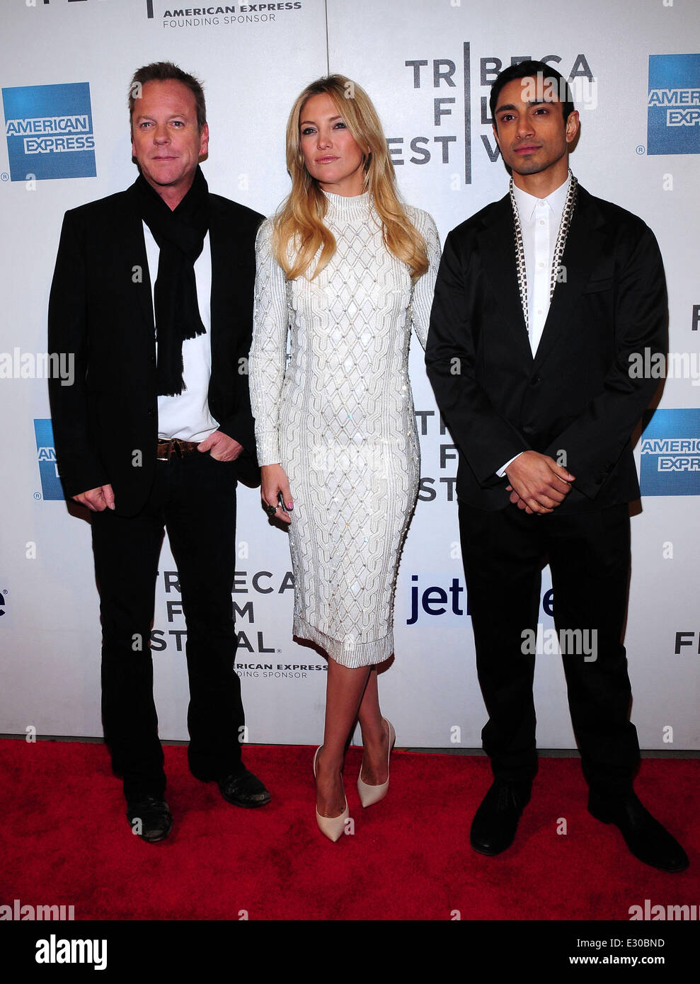 2013 Tribeca Film Festival - "nur ungern fundamentalistischen" - Ankünfte mit: Kiefer Sutherland, Riz Ahmed, Kate Hudson wo: New York City, Vereinigte Staaten, wann: 22. April 2013 Stockfoto