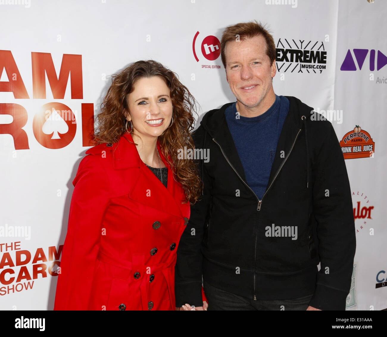 Prominente teilnehmen, Adam und Lynette Carolla der Launch von Mangria weißen Pfirsich und Birne an ihre Malibu Estate Featuring: Audrey Dunham, Jeff Dunham Where: Los Angeles, California, Vereinigte Staaten von Amerika bei: 5. Mai 2013 Stockfoto