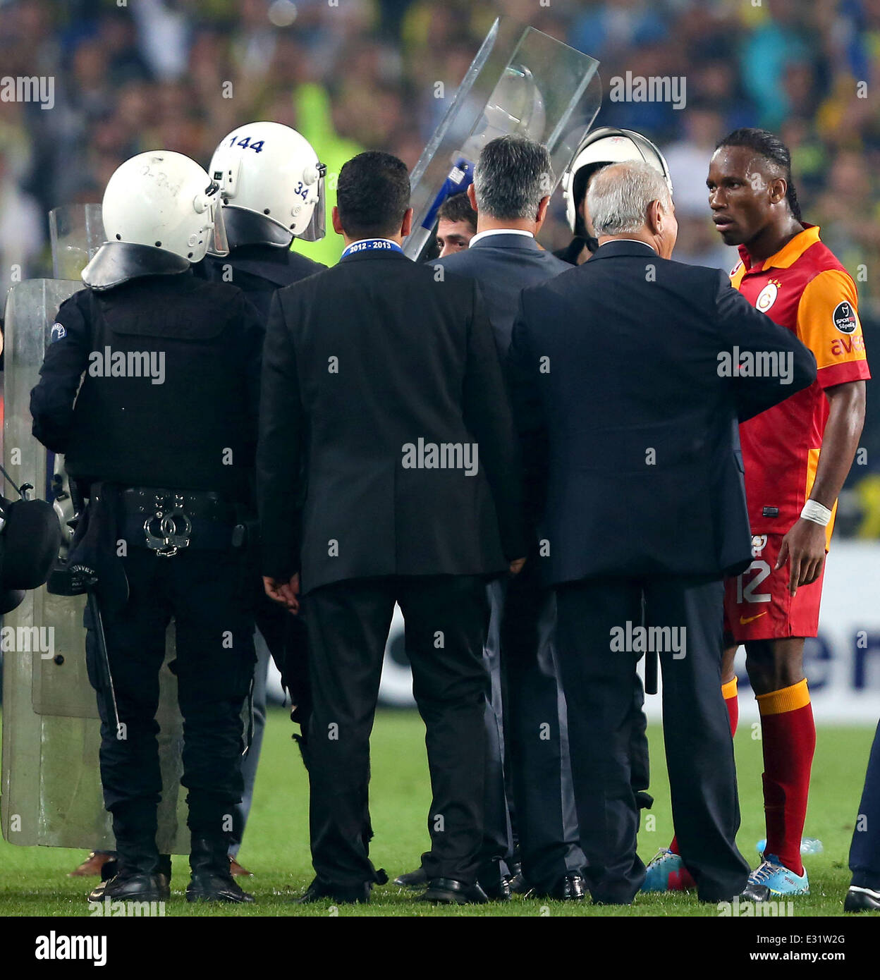 Galatasaray vs. Fenerbahce im Sükrü Saracoglu Stadion mit: Didier Drogba Where: Istanbul, Türkei wenn: 12. Mai 2013 Stockfoto