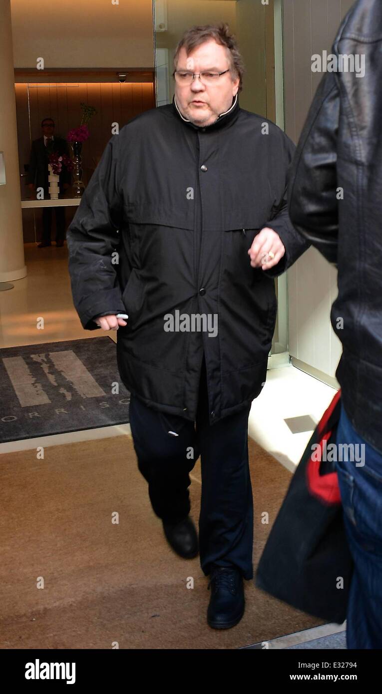 Meat Loaf verlassen sein Hotel in Dublin vor seiner "The Farewell Tour" Leistung heute Abend in der O2-Featuring: Meat Loaf wo: Dublin, Irland: 17. Mai 2013 Stockfoto