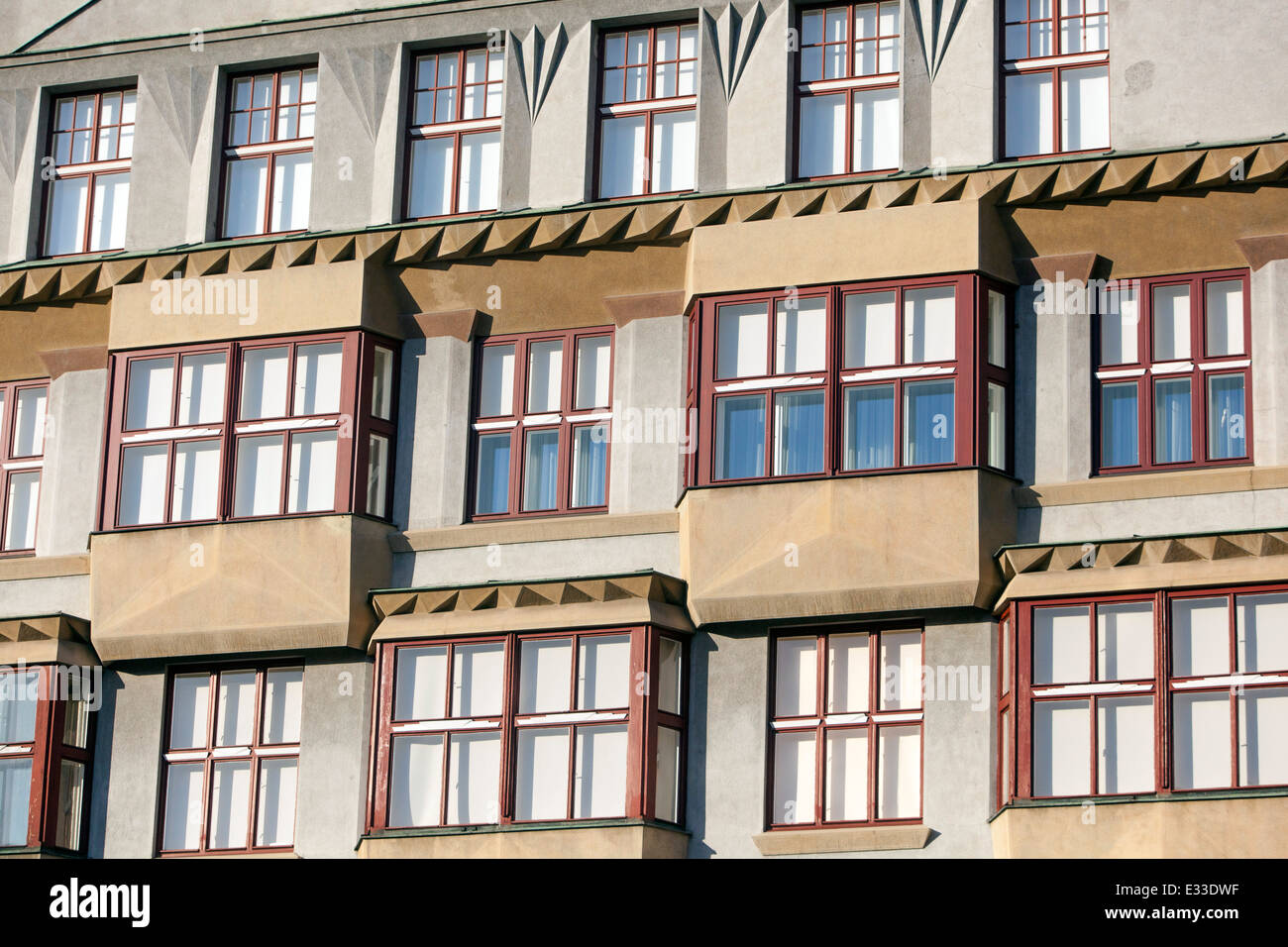 Prag kubistischen Stil, Kooperative Haus (1921) von Otakar Novotny, Altstadt Prag, Tschechische Republik Europa Stockfoto