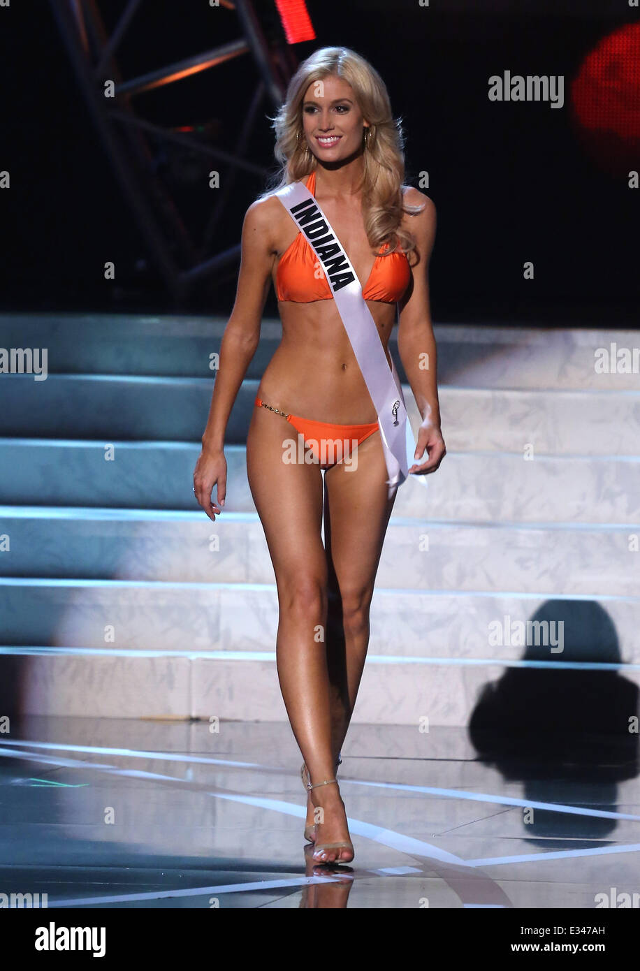 2013 Miss USA Vorrunde bei PH Live im Planet Hollywood Resort &amp; Casino mit: Miss Indiana, Emily Hart wo: Las Vegas, Nevada, Vereinigte Staaten, wann: 13. Juni 2013 Stockfoto