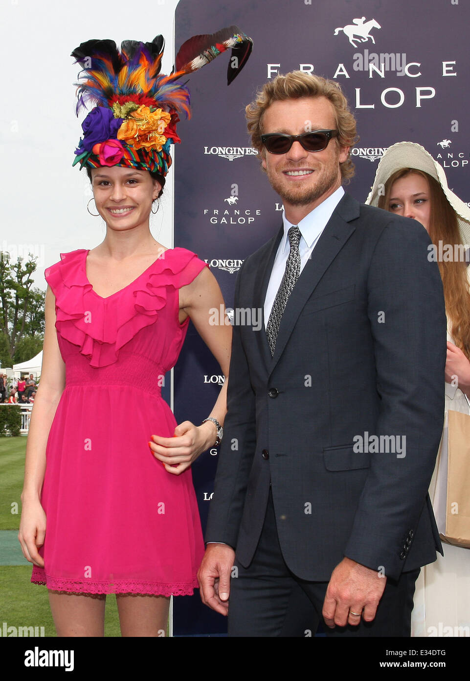 "Prix de Diane Longines" 2013 im Hippodrome de Chantilly Featuring: Simon Baker wo: Chantilly, Frankreich bei: 16. Juni 2013 Stockfoto