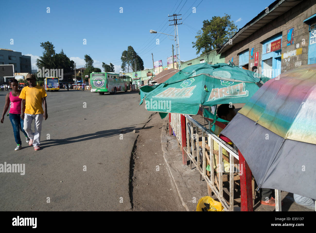 Piazza. Addis Abeba. Äthiopien Stockfoto