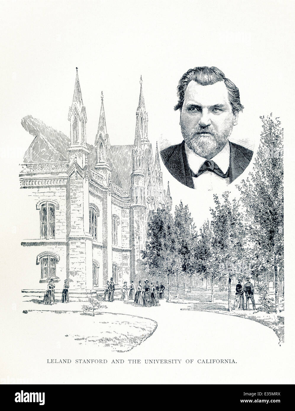 Leland Stanford (1824-1893), ein American Railroad Builder, Politiker und Philanthrop, Stanford Universität gegründet. Stockfoto
