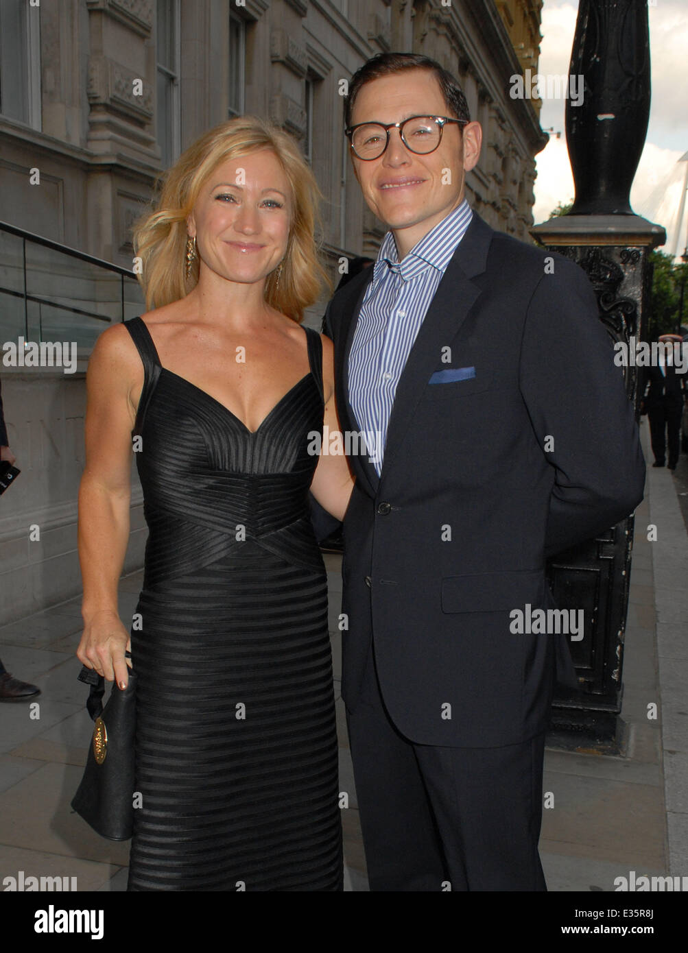 Darsteller der kommenden Film "Pacific Rim" verlassen ihre London Hotel Featuring: Burn Gorman, Sarah Bart wo: London, Vereinigtes Königreich bei: 4. Juli 2013 Stockfoto