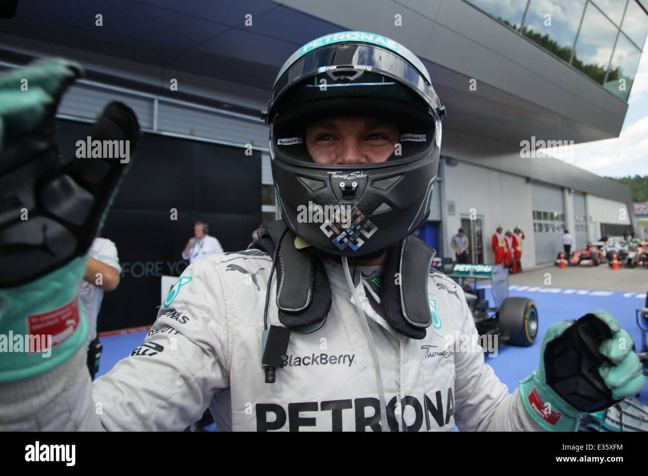 Red Bull Ring, Spielberg, Steiermark, Österreich. 22. Juni 2014. F1 Grand Prix von Österreich. Nico Rosberg fährt seinen Mercedes AMG Petronas F1 W05 gewinnt das Rennen Credit: Action Plus Sport/Alamy Live News Stockfoto