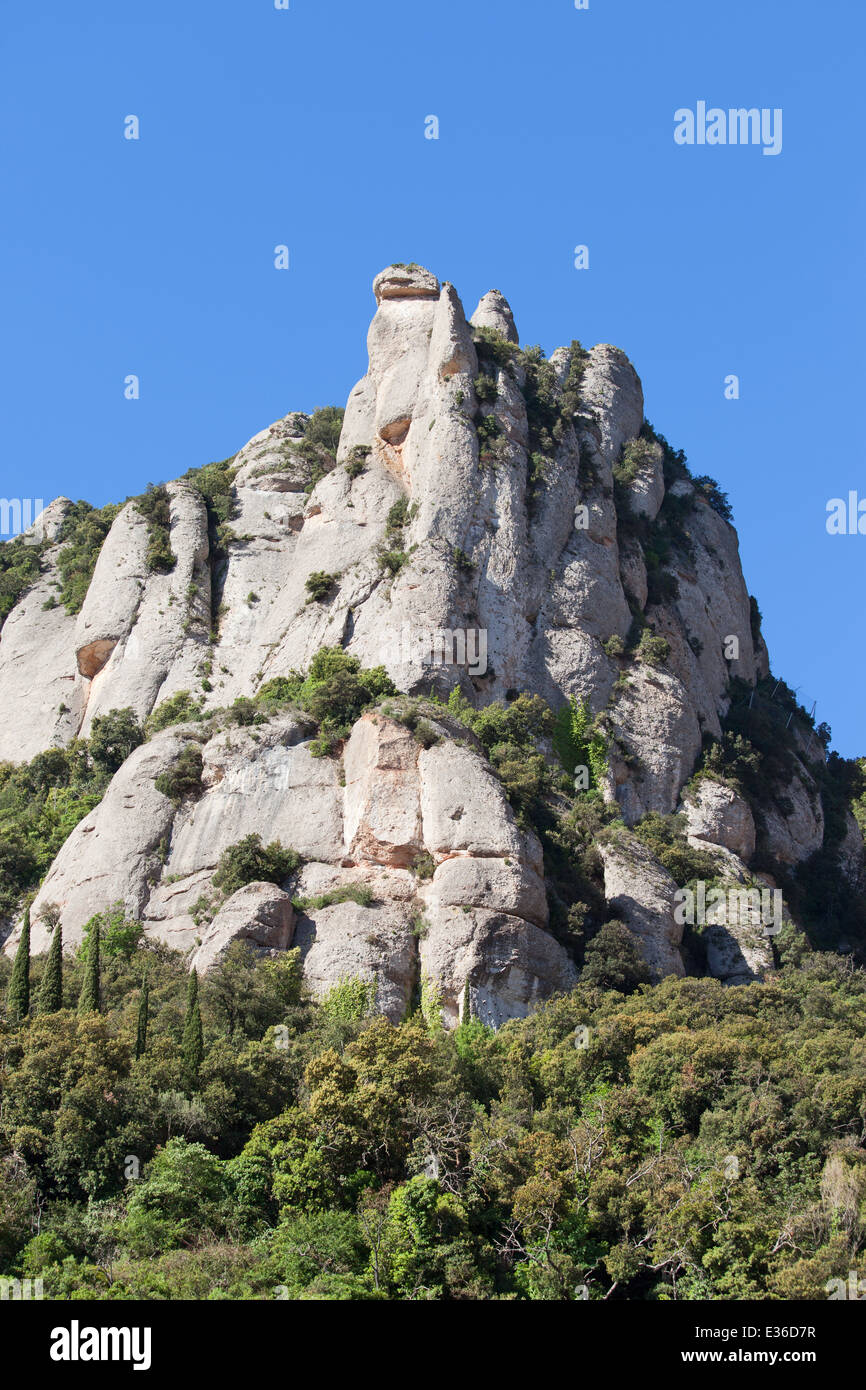 Berg Montserrat in Katalonien, Spanien. Stockfoto