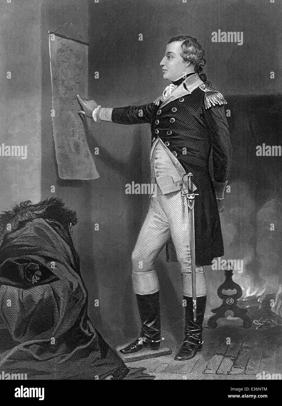 Richard Montgomery, 1738-1775, Generalmajor in der Kontinentalarmee während des amerikanischen Unabhängigkeitskrieges, Stockfoto