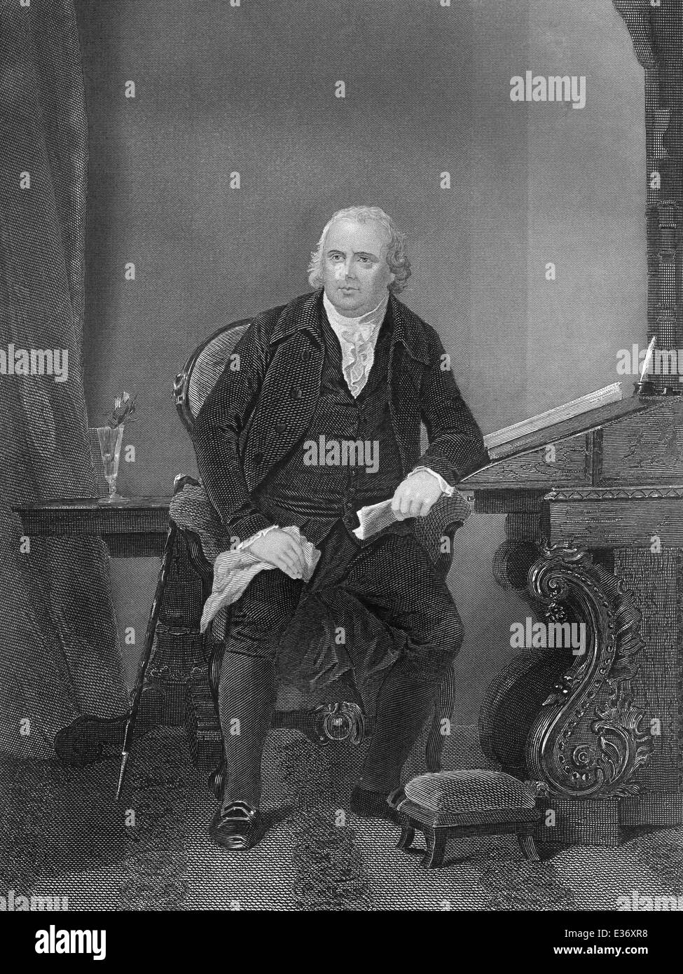 Robert Morris, Jr. 1734-1806, ein britisch-amerikanischer Unternehmer und einer der Gründerväter der Vereinigten Staaten Stockfoto