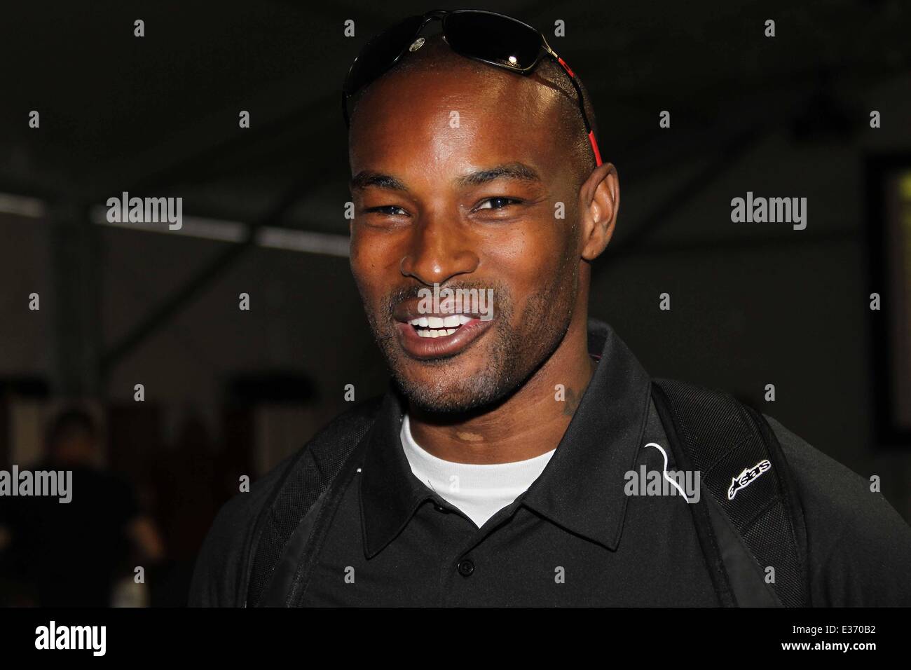 Tyson Beckford besucht die US Moto Grand Prix in Laguna Seca Raceway Monterey mit: Tyson Beckford wo: Salinas, Kalifornien, USA bei: 21. Juli 2013 ** nicht verfügbar für die Veröffentlichung in Deutschland ** Stockfoto