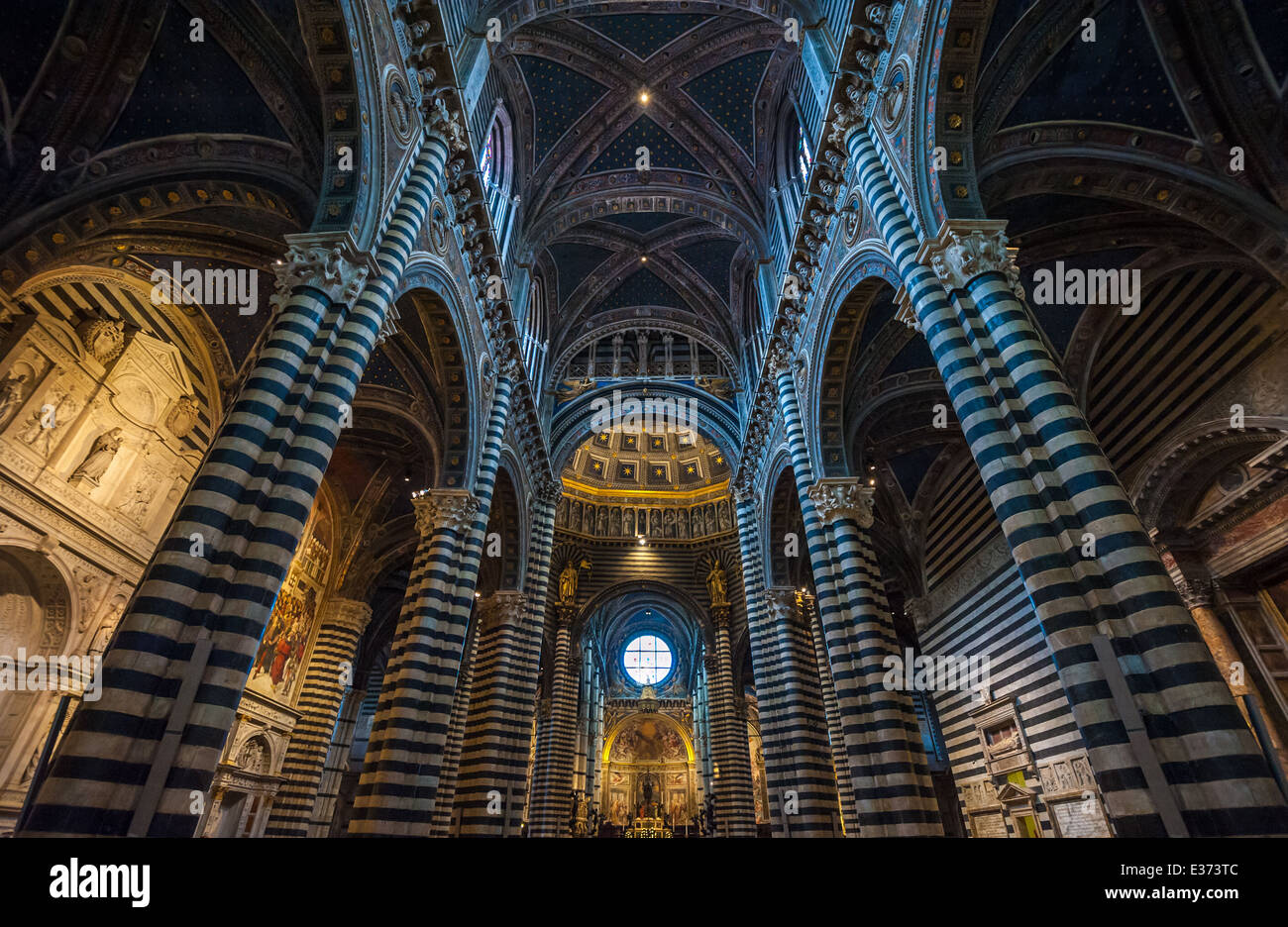 Innere des Siena Dom, Toskana, Italien Stockfoto