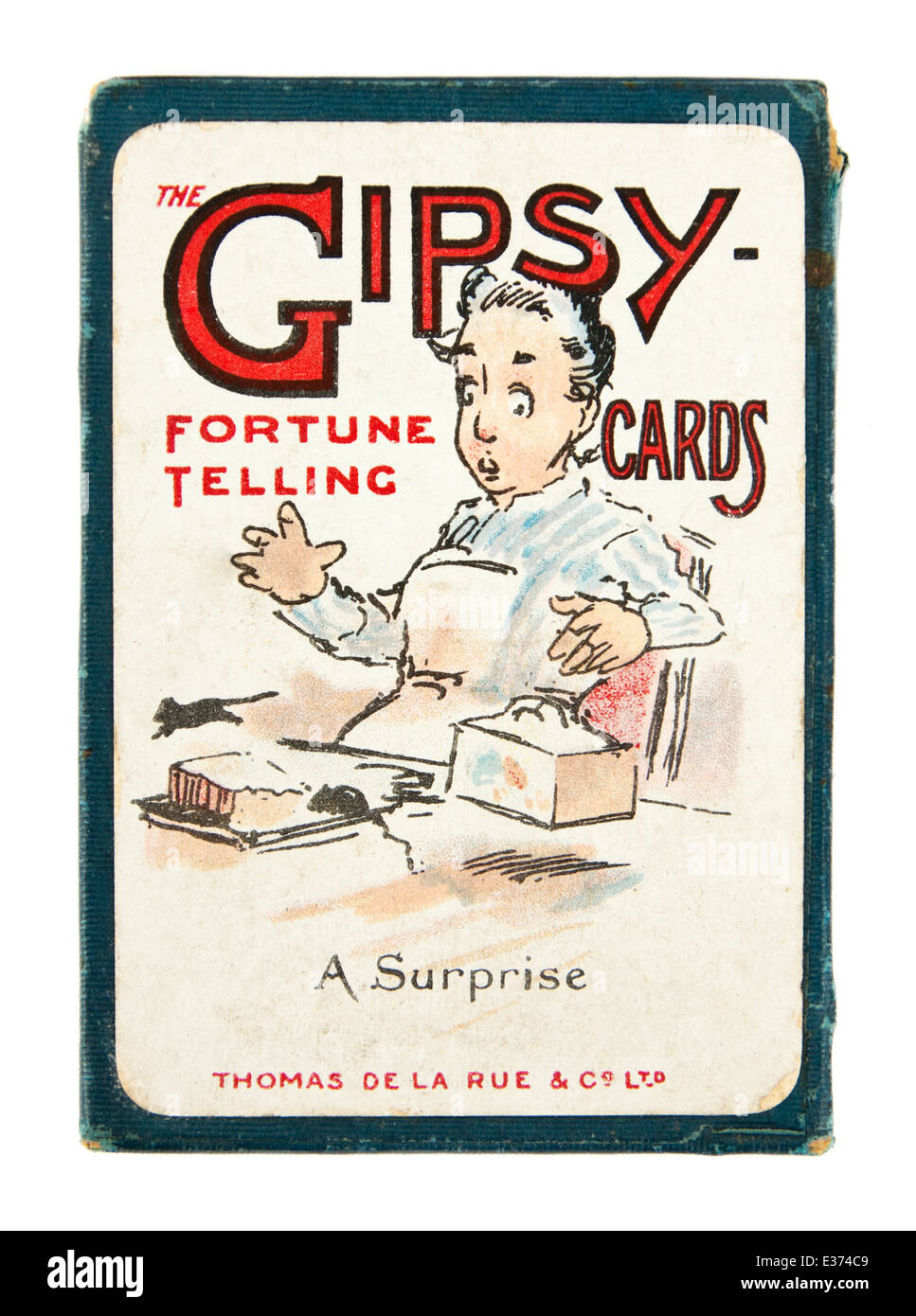 Antike (Edwardian) Kartenspiels Gipsy Fortune Telling gemacht von Thomas De La Rue & Co Ltd. Stockfoto