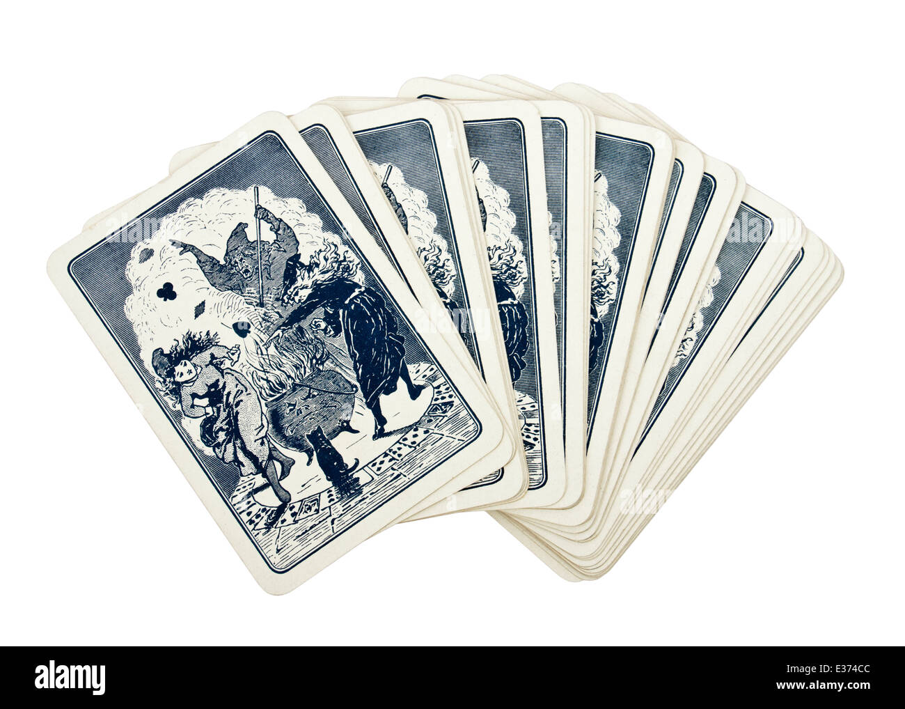 Antike (Edwardian) Kartenspiels Gipsy Fortune Telling gemacht von Thomas De La Rue & Co Ltd. Stockfoto