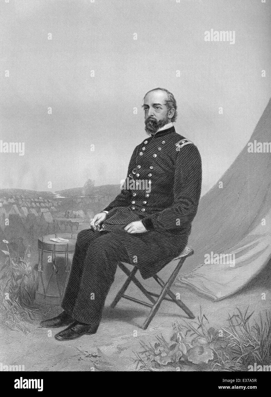 Porträt von George Gordon Meade, 1815-1872, general der United States Army während des amerikanischen Bürgerkrieges Stockfoto